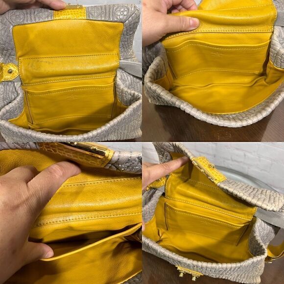 LOUIS VUITTON Alligator-Trimmed Motard Shoulder Bag Buttery Leather exotic - Picture 12 of 17